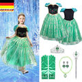 Kinder Mädchen Eiskönigin Prinzessin Anna Kleid Cosplay Party Karneval Kostüme