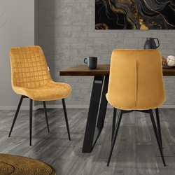 2er Set Stühle Esszimmerstühle Küchenstuhl Wohnzimmerstühle Polsterstuhl Samt