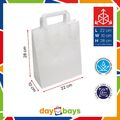 DayBays Weiß Papiertüten Papiertragetaschen Papier Tragetaschen Tüten Taschen