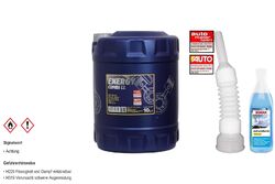 10L MANNOL Energy Combi LL 5W-30 API SN/CF Motoröl Schlauch + Scheibenreinigerr