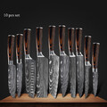 Küchenmesser Profi Kochmesser Set Japanisches Damaskus Muster Edelstahl Messer