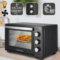 Jago® Minibackofen mit Umluft 30L Pizzaofen Mini Backofen Grill 1600W Miniofen