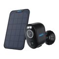 Reolink Schwarz Argus 3 Pro + Solarpanel 4MP WLAN Überwachungskamera Aussen Akku