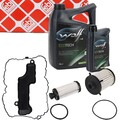 febi Getriebefilter Satz + 6L WOLF Getriebeöl für AUDI A4 A6 Q5 7-Gang DL382