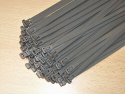 Kabelbinder wiederverwendbar 100-750 x 7,6mm wiederlösbar schwarz weiß bunt