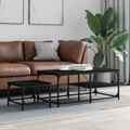 Homgoday Satztische 2 STK. Couchtisch Beistelltisch Wohnzimmertisch K5A2