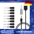 8 in 1 Universal Stromkabel USB zu DC 5,5 * 2,1mm Klinke 5V Ladekabel DE