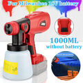 Für Milwaukee 18V Akku Farbspritzgerät Sprühpistole Farbspritzpistole 1000ml DE