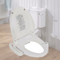 Toilettendeckel Antibakterieller WC Sitz mit Absenkautomatik Soft-Closing Weiß