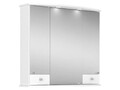 Badspiegelschrank Dakota, LED, 77,7 x 71,8 cm, Holz, weiß - B