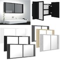 LED Spiegelschrank Badschrank Badezimmerspiegel mit RGB Leuchte 60/80/90/100 cm