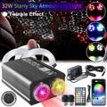 32W Auto Kfz RGBW LED Sternenhimmel Meteor Star Twinkle Lichtfaser Glasfaser APP