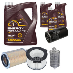 FEBI BILSTEIN Inspektionspaket 8L MANNOL Energy Formula PD 5W-40 für VW