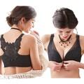 NEU Damen Spitze BH Ohne-Bügel Vorderverschluss Push Up Bustier Komfort