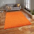Dicker Shaggy Teppich orange 5 cm hochwertige kleine große zottige Teppiche Läuferkreis