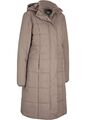 Neu Steppmantel mit abnehmbarer Kapuze Gr. 52 Taupe Damen Mantel Parka