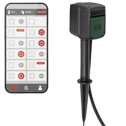 Connect WiFi Garten-Steckdose/Außensteckdose 2-Fach mit Erdspieß und Montagep...