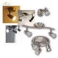 Decken-Spot-Leuchte MOLI 1/2/3/4-fla Retro-Style GU10 230V Chrom matt Strahler