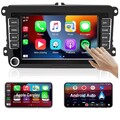 7" Android 14 Apple Carplay Autoradio GPS Navi Für 2 DIN VW GOLF 5 6 Passat Polo