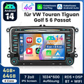 Für VW Skoda Seat Android 14 8 Kern 4+64G Autoradio 7" Navi CarPlay Wifi DAB+ BT