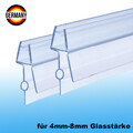 Ersatzdichtung Duschkabine Wasserabweiser Schwallschutz Dichtung für 4-8mm Glas