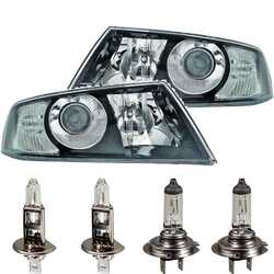 Scheinwerfer Set für Skoda Octavia II 2 Typ 1Z Bj 04-08 Limo Kombi schwarz H7+H1