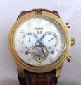 PortaS Automatik Armbanduhr mit Lederarmband und Butterfly Schließe Zustand top 