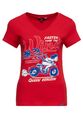QUEEN KEROSIN Damen T-Shirt mit Vintage-Comic Print Faster Than The Wind
