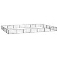 vidaXL 24-tlg. Hundelaufstall Schwarz 100x50cm Stahl Pulverbeschichtet