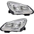 Scheinwerfer Set links & rechts Chrom H1/H7/PSY24W mit Tagfahrlicht für Opel