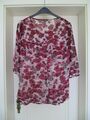 Street One Bluse Gr. 40 M L pink creme grau Blumen Tunika Long Shirt Hemd Top 