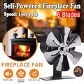 6 Blatt Ofenventilator Kaminofen Ventilator Stromloser Lüfter Stove Fan Gebläse