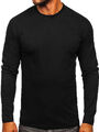 Longsleeve Shirt Sweatshirt Langarmshirt Rundhals Unifarben Herren BOLF Basic