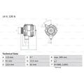 BOSCH Generator Lichtmaschine 120A 14V für Alfa Romeo 159 Sportwagon 939_ 939