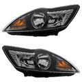 Scheinwerfer Set links & rechts chrom/schwarz H7/H1 für Ford Focus II DA_ HCP DP