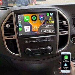 DAB Für Mercedes Benz Vito W447 10.1" Autoradio GPS Navi Android14 CarPlay 4+64G