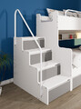Marlux-Meble Treppe zum Hochbett Etagenbett JSM-3 mit 4 Schubladen Glanz / Matt