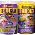 Tropical Cichlid Gran Granulat 1000 ml + Cichlid Color Flakes 1000 ml