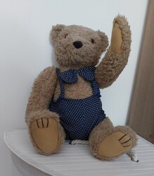 Teddybär, Animate,braun,mit beweglichen Armen,H35,sitzend 28cm