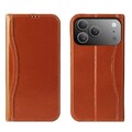 Echt Leder Kartenfach Flip Wallet Case Schutztasche f iPhone 14 15 16 17 Pro Max