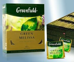 Greenfield grüner Tee Green Melissa зеленый чай в пакетиках Мелисса