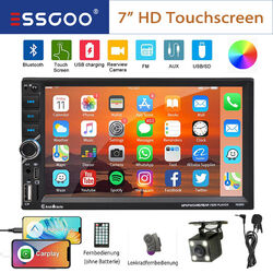 Doppel 2 DIN Autoradio 7'' Wireless Apple Carplay Android Auto MIC CAM Bluetooth