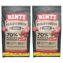 Rinti Max-i-Mum Rind 2 x 12+2 kg - AKTION - getreidefreies Hundefutter