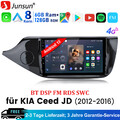 128G Android 14 Autoradio GPS Navi CarPlay DSP WIFI 4G für Kia Ceed JD 2012-2017