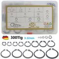300Tlg 3-32mm Außen Seegering Set Sprengring Sortiment Sicherungsring Seegering