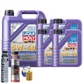 Motoröl 5W40 LIQUI MOLY High Tech 9L+MAHLE Ölfilter +Ölschlammspülung +Cera Tec