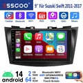 9" 64G Android 14 Carplay Autoradio GPS Nav RDS Für Suzuki Swift IV FZ 2011-2017