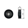 Gates Umlenk-/Führungsrolle, Keilrippenriemen T36461 für VW