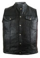 Biker Lederweste im Jeans Westen look Clubweste Kutte Rockerweste Herren Chopper