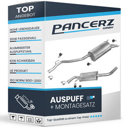 Auspuffanlage für VW T4 1.9 2.4 2.5 D TD TDI Pritsche SWB-Kurz 1996-2003